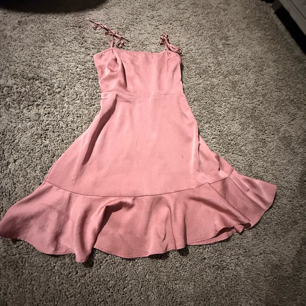 Express Dusty Pink Smocked Top